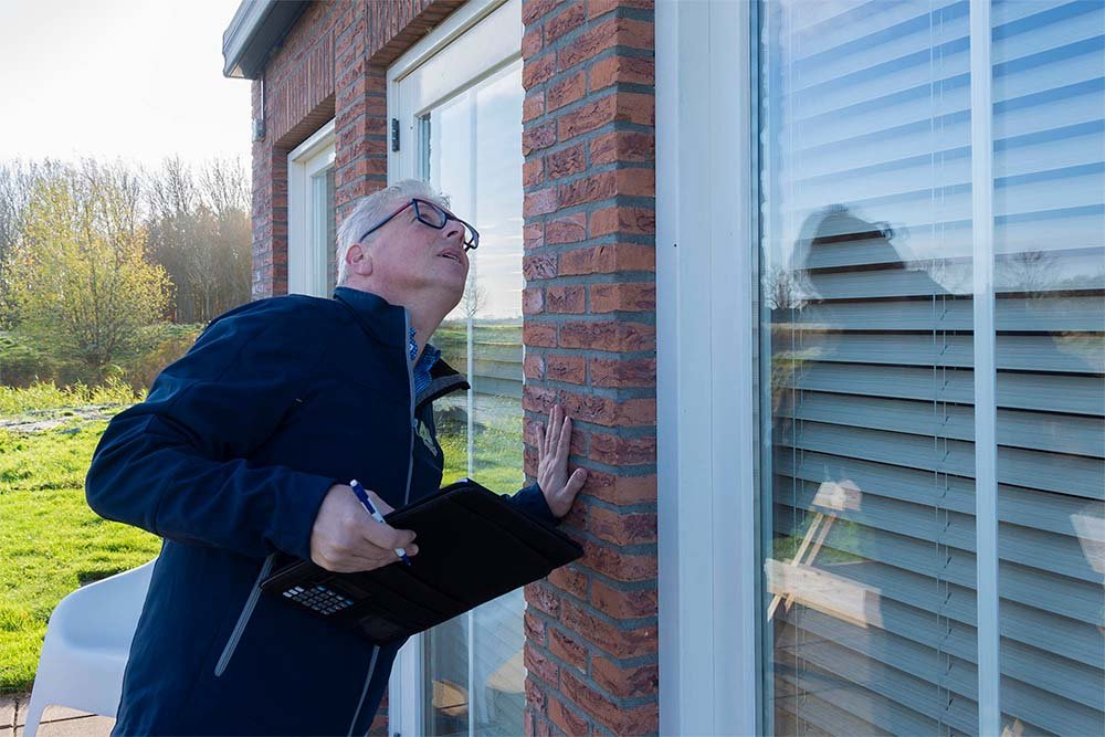 Buitengevel inspectie door de Bouwkundige Keuringsdienst